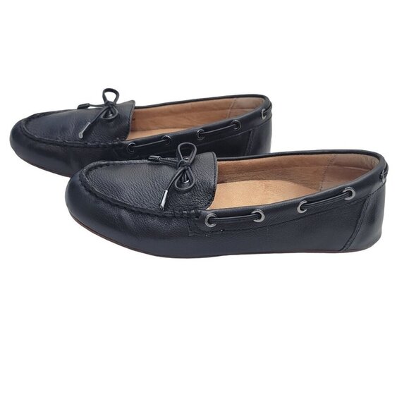 Vionic Women's Honor Virginia Black Leather Loafers, Boat Shoes Size 8 - Picture 4 of 11